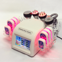 5 sur 1 40k Ultrasons Vacuum Cavitation RF Slimage Machine pour la perte de poids et le soulèvement de la peau avec des coussinets laser